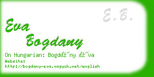 eva bogdany business card